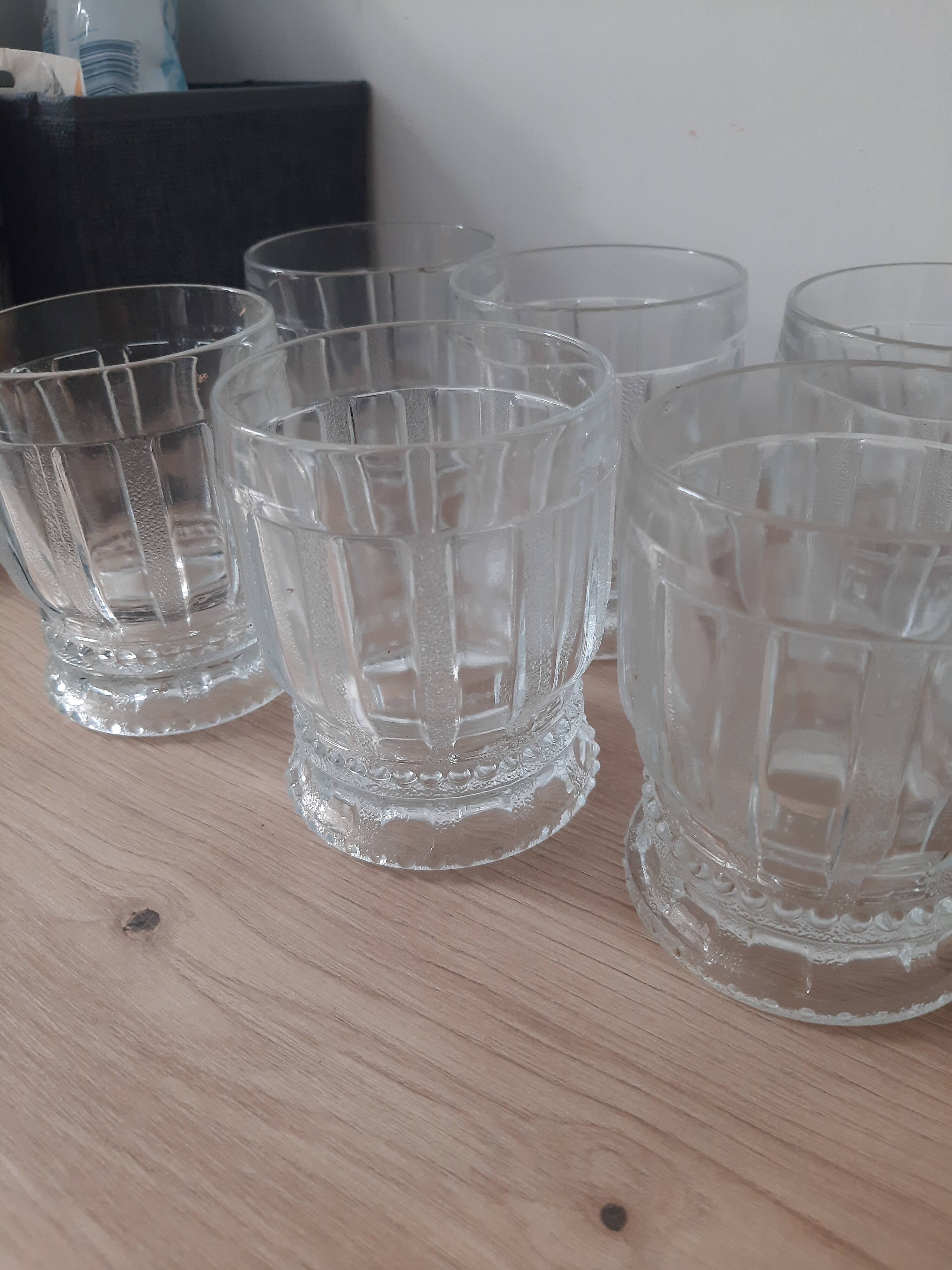 6 Bohemia glass whisky tumblers