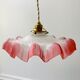Serrated suspension in pink opaline 60s