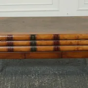 Vintage Coffee Table in Faux Leather with Internal Storage for Books