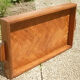 Solid wood service tray, vintage