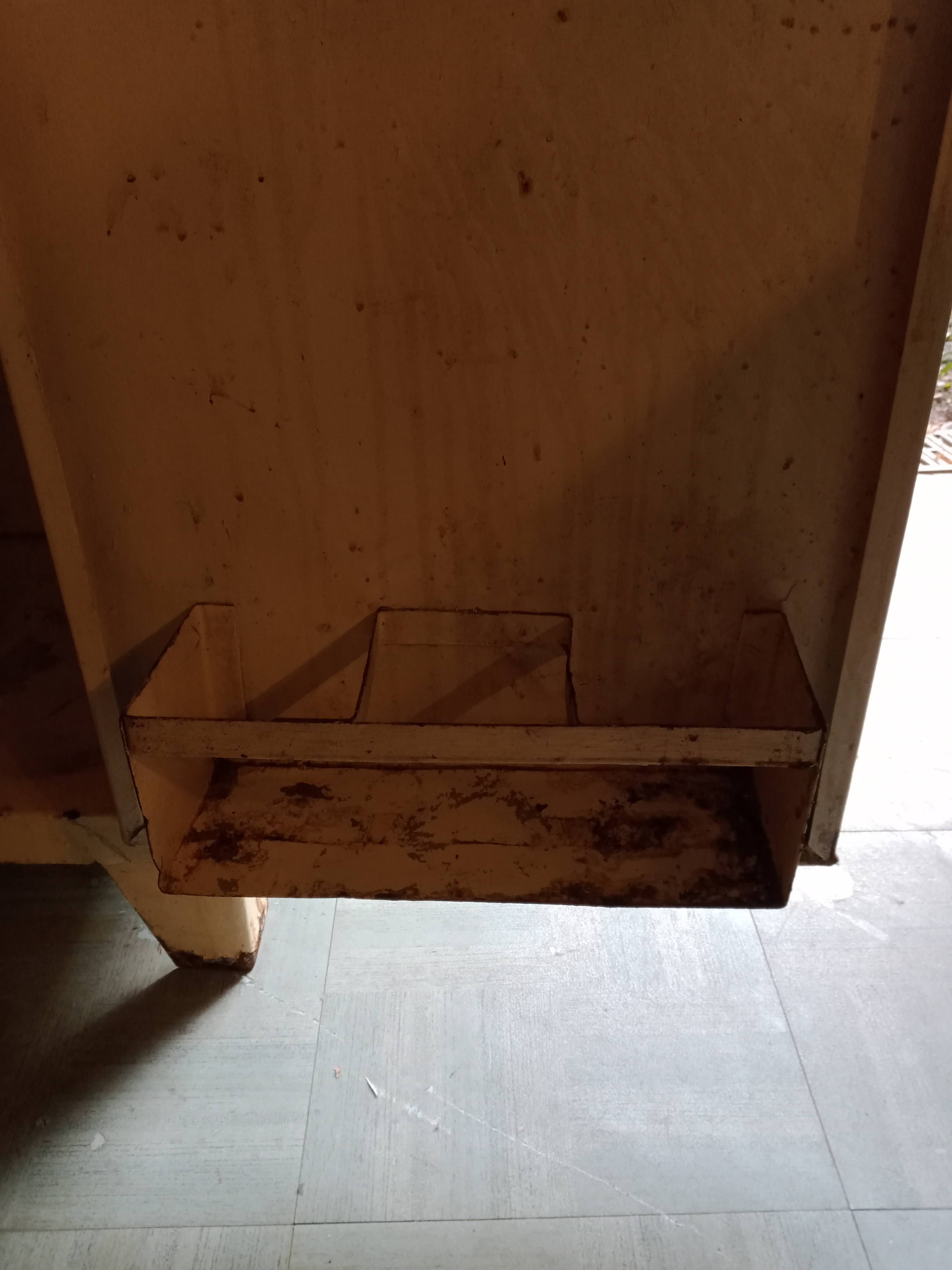 antique metal cabinet two doors