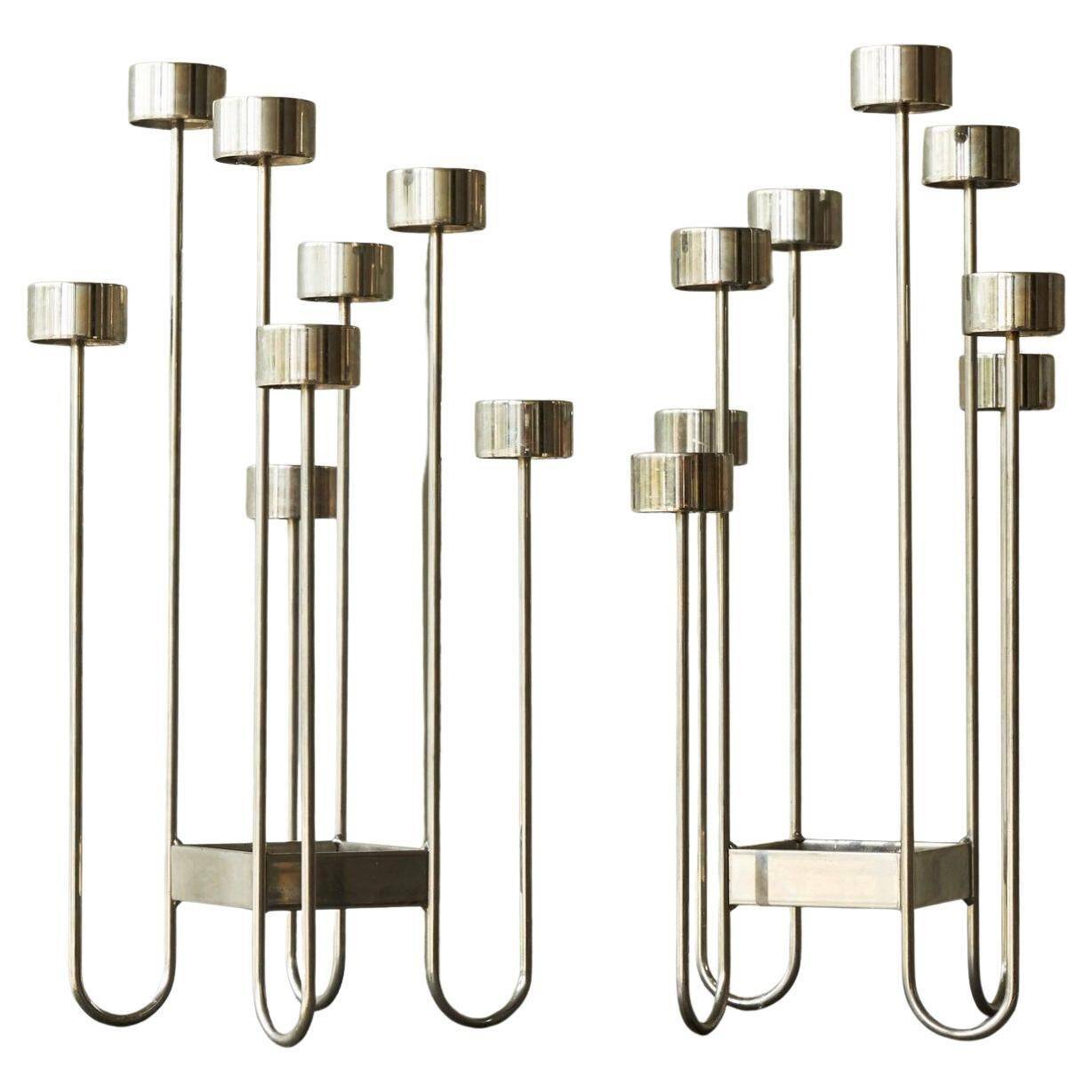Pair of large candle holders by Tommy Larsen from the 1990s.