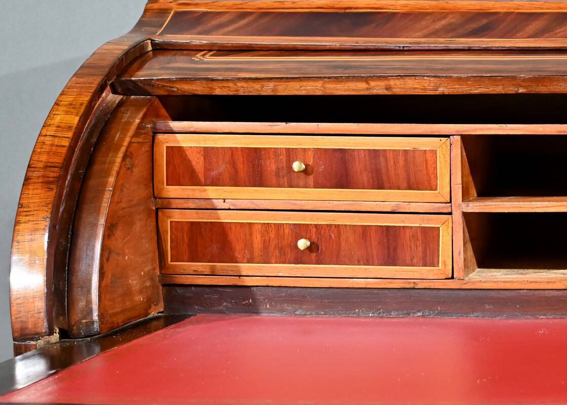 Mahogany and Rosewood Cylinder Desk, Louis XV period – 1st part XVI