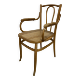 Fauteuil bois courbé et cannage