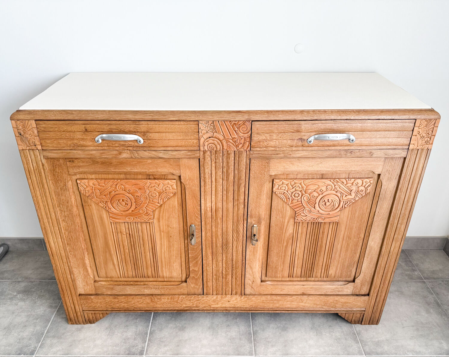 Large Parisian Art Deco oak sideboard 1930/1940
