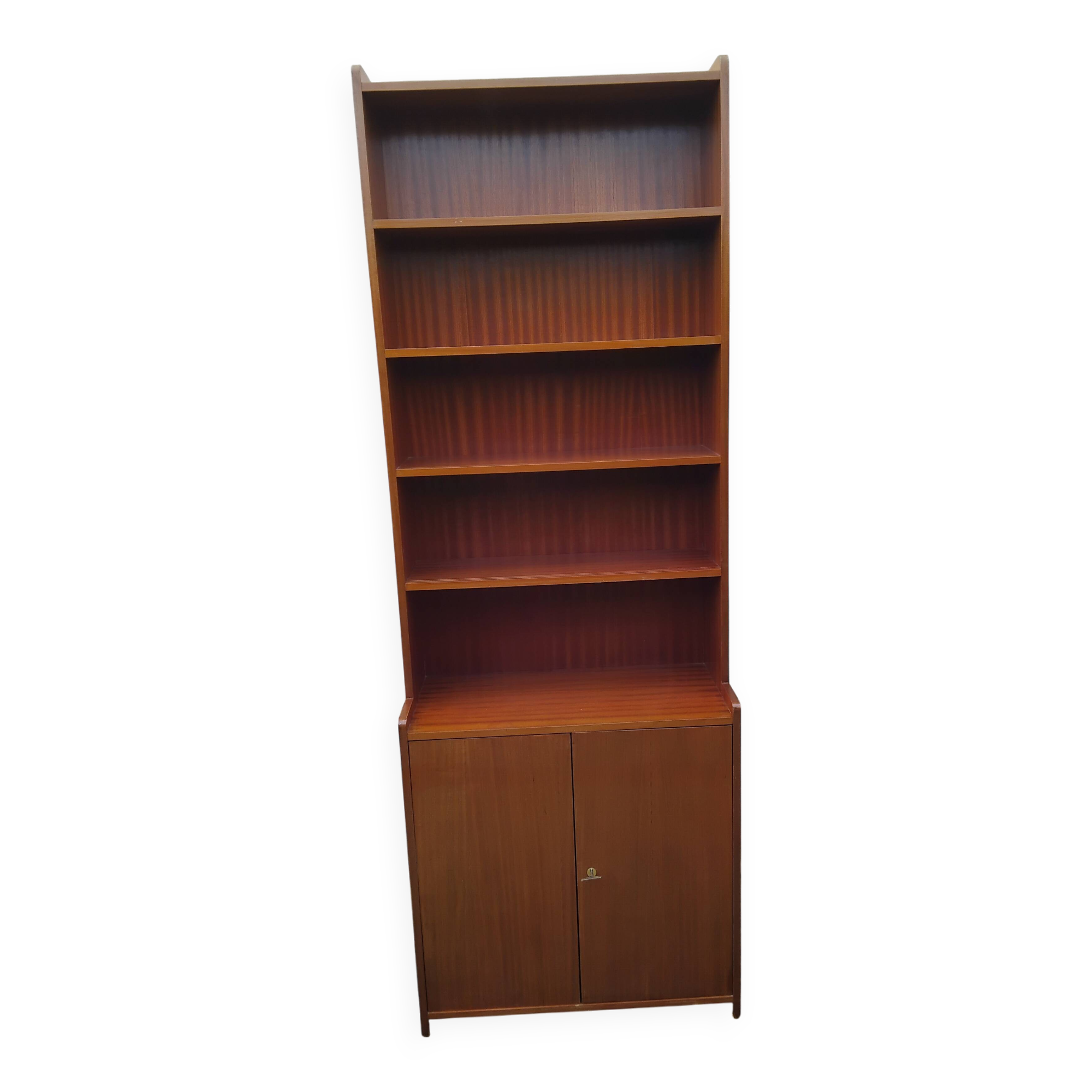 Vintage Scandinavian-style teak bookcase