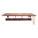 Vintage dark wood wall coat rack