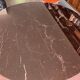 Black marble round table Knoll