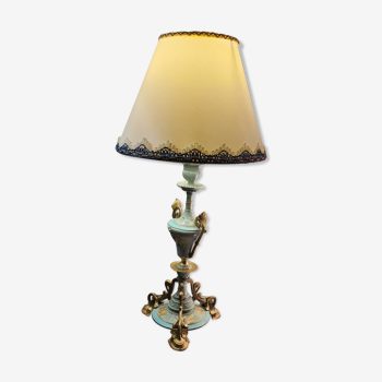 Lampe Napoléon av 1900 métal peint  52x25 douille changer