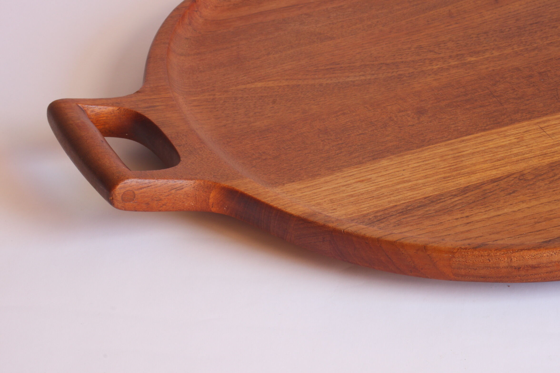 Oval Teak Wooden Serving Tray by Jens Quistgaard for Dansk Designs, Denmark 1960s.