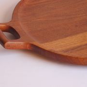 Oval Teak Wooden Serving Tray by Jens Quistgaard for Dansk Designs, Denmark 1960s.