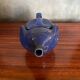Antique elephant teapot blue ceramic vintage collection