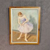Tableau d'une danseuse art déco par Gontran Sedille