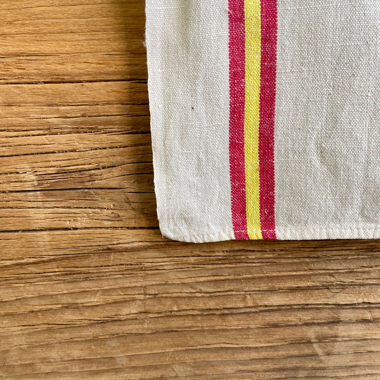 Old linen tea towel