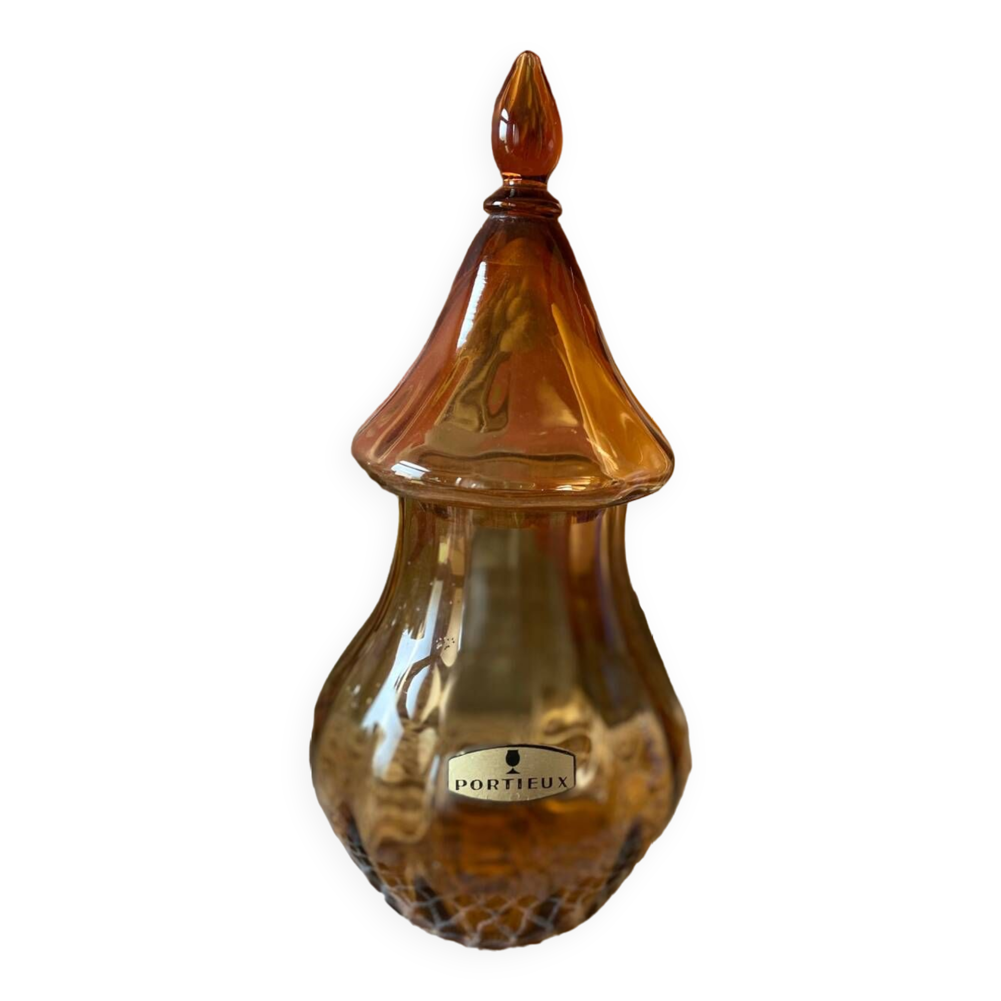 Amber glass jar