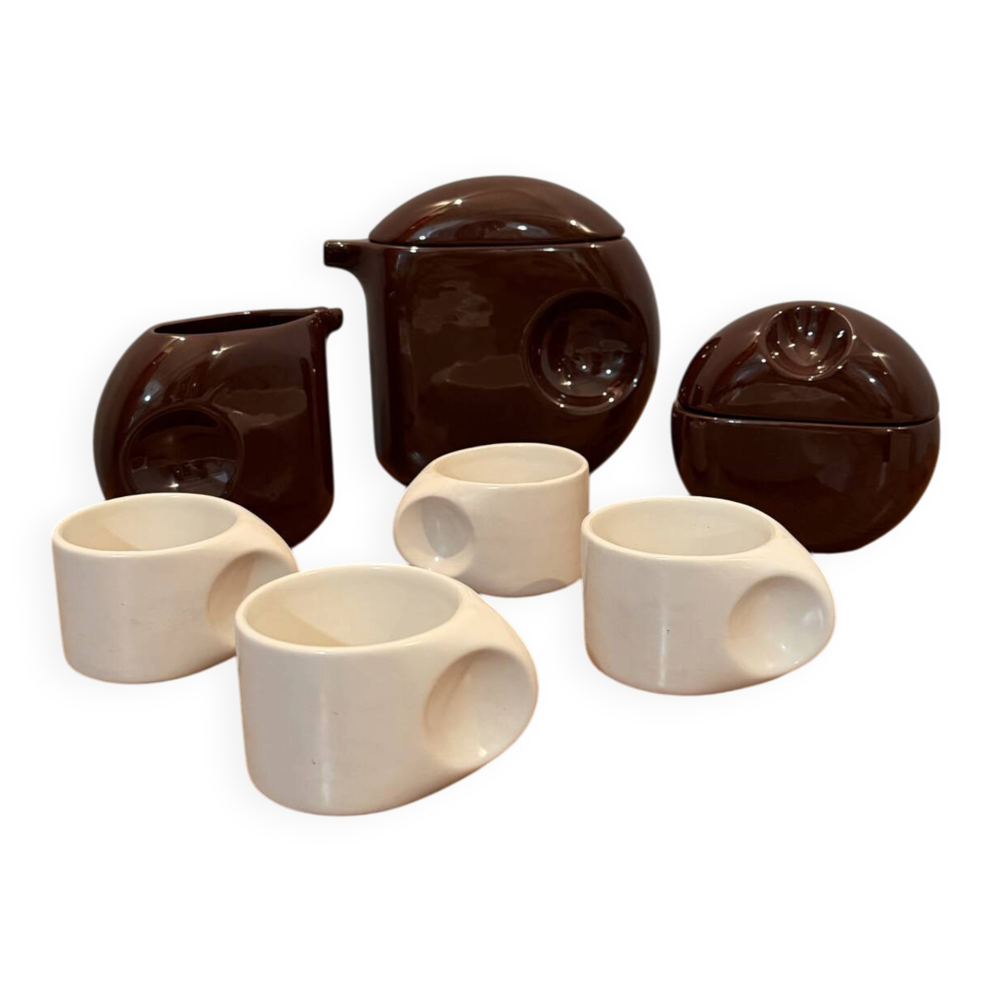 Coffee or tea service design Space Age Sele Arte Nove