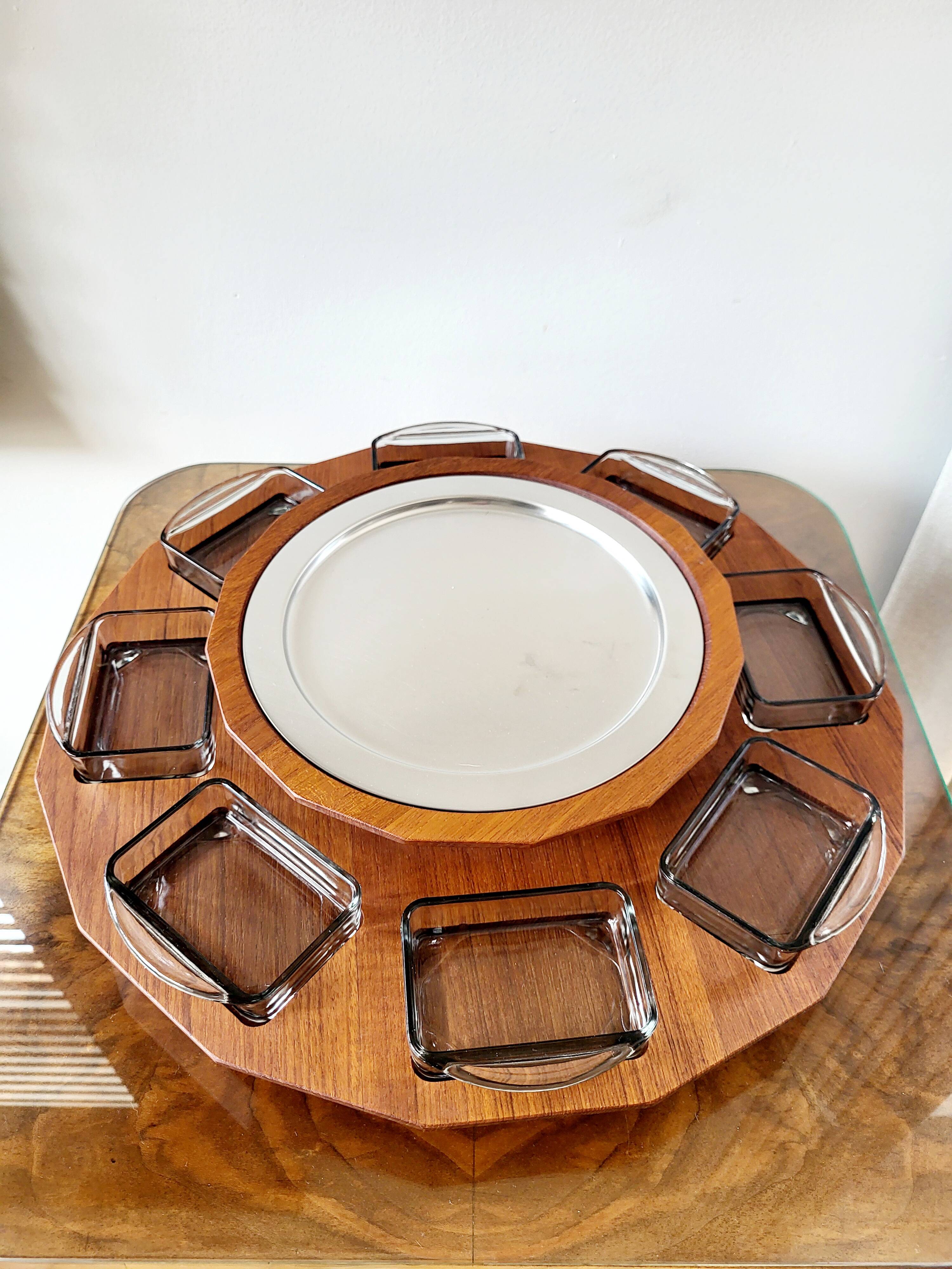 Plateau tournant Lazy Susan, design scandinave des années 60
