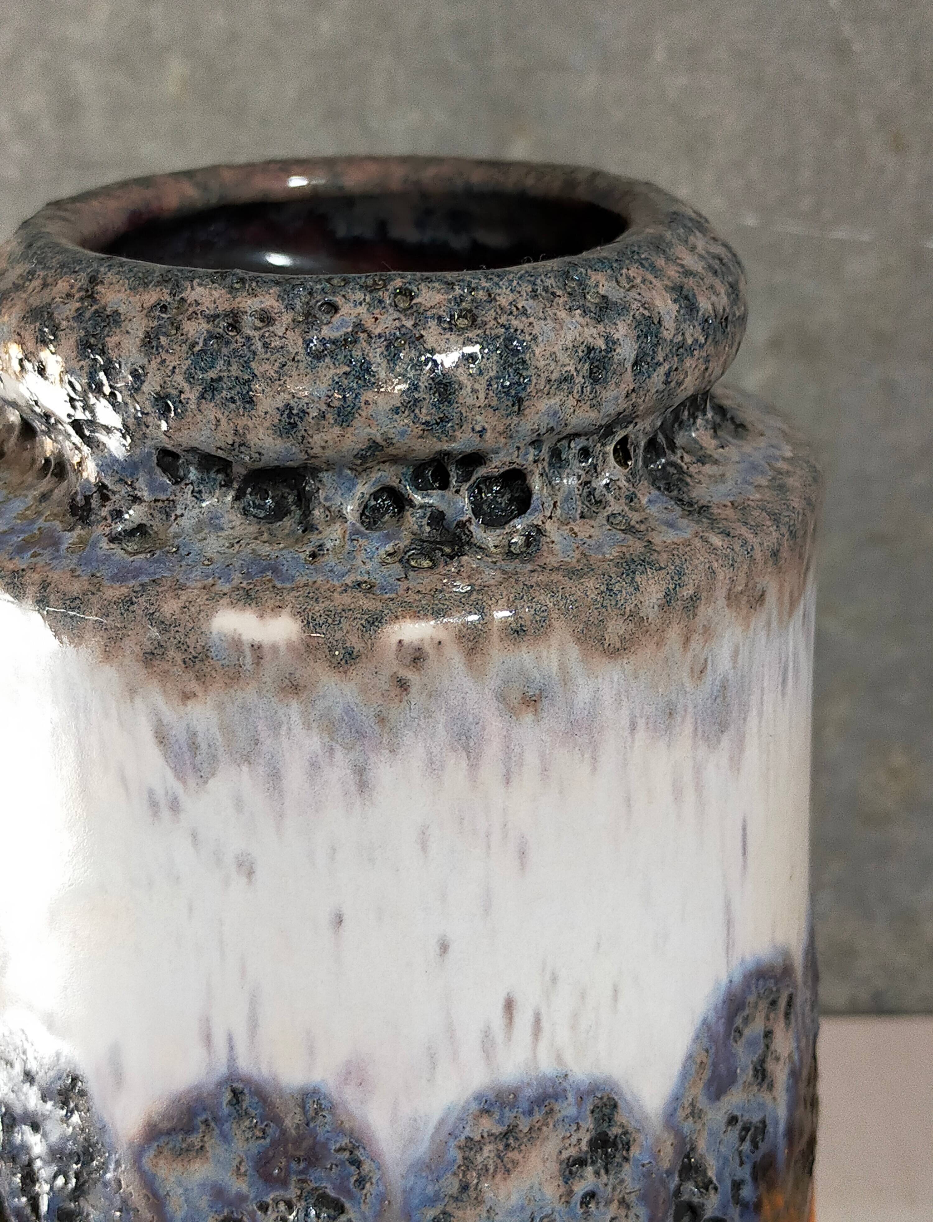 FAT LAVA vintage gray foam ceramic vase