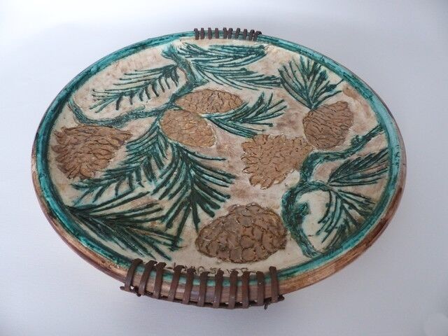 Signed Vallauris Jérôme Massier ceramic dish