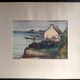 André Duculty (1912-1990) Watercolor on paper "Locmariaquer, Morbihan, oyster farmer's house"