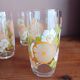 Set of 5 floral orangeade glasses