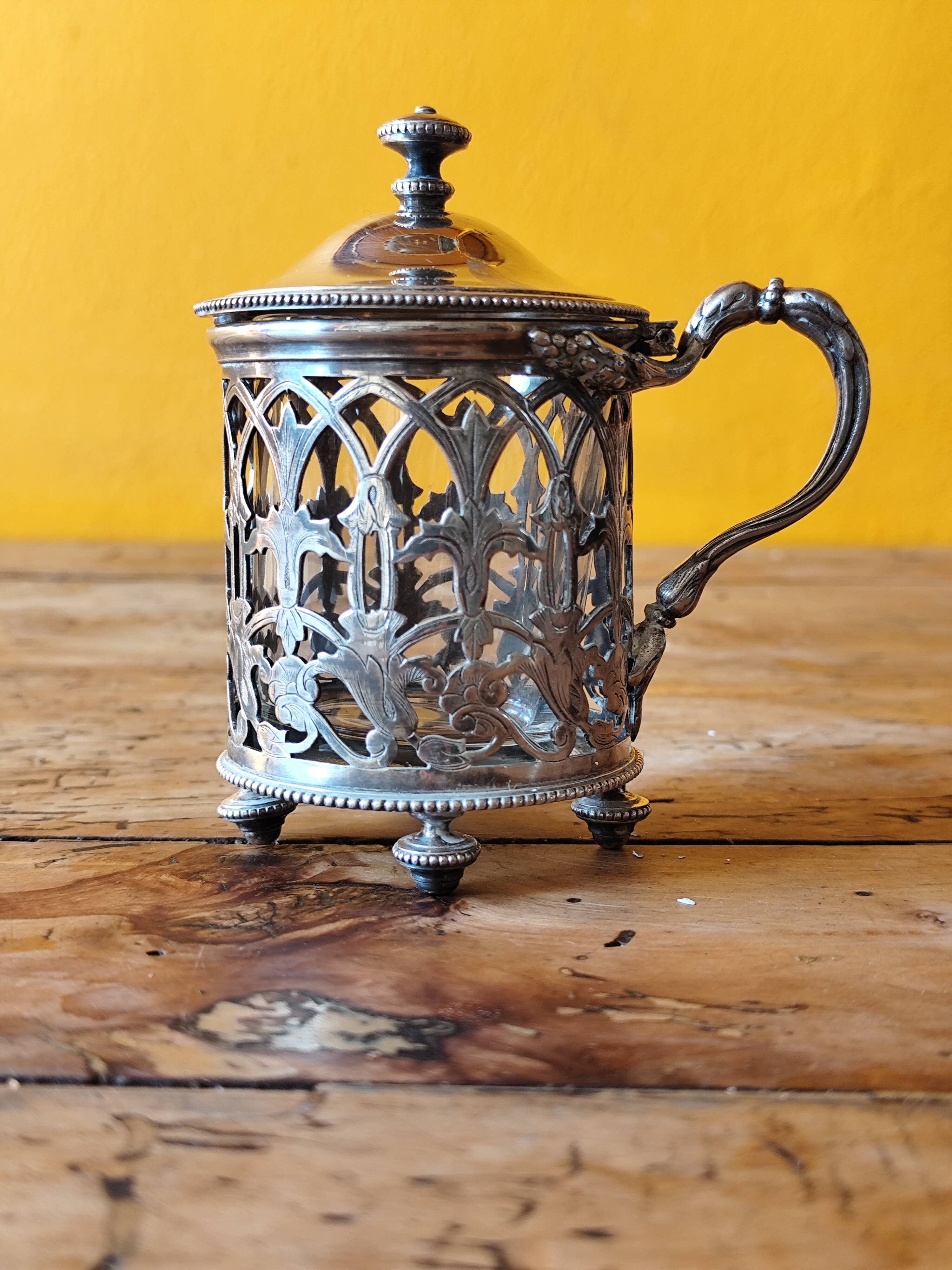Silver-plated mustard pot from Cristofle France - mustard pot