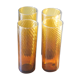 Vintage amber tube glasses