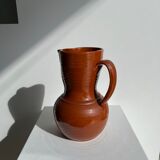 Two-tone brown ceramic wine pitcher H: 24cm