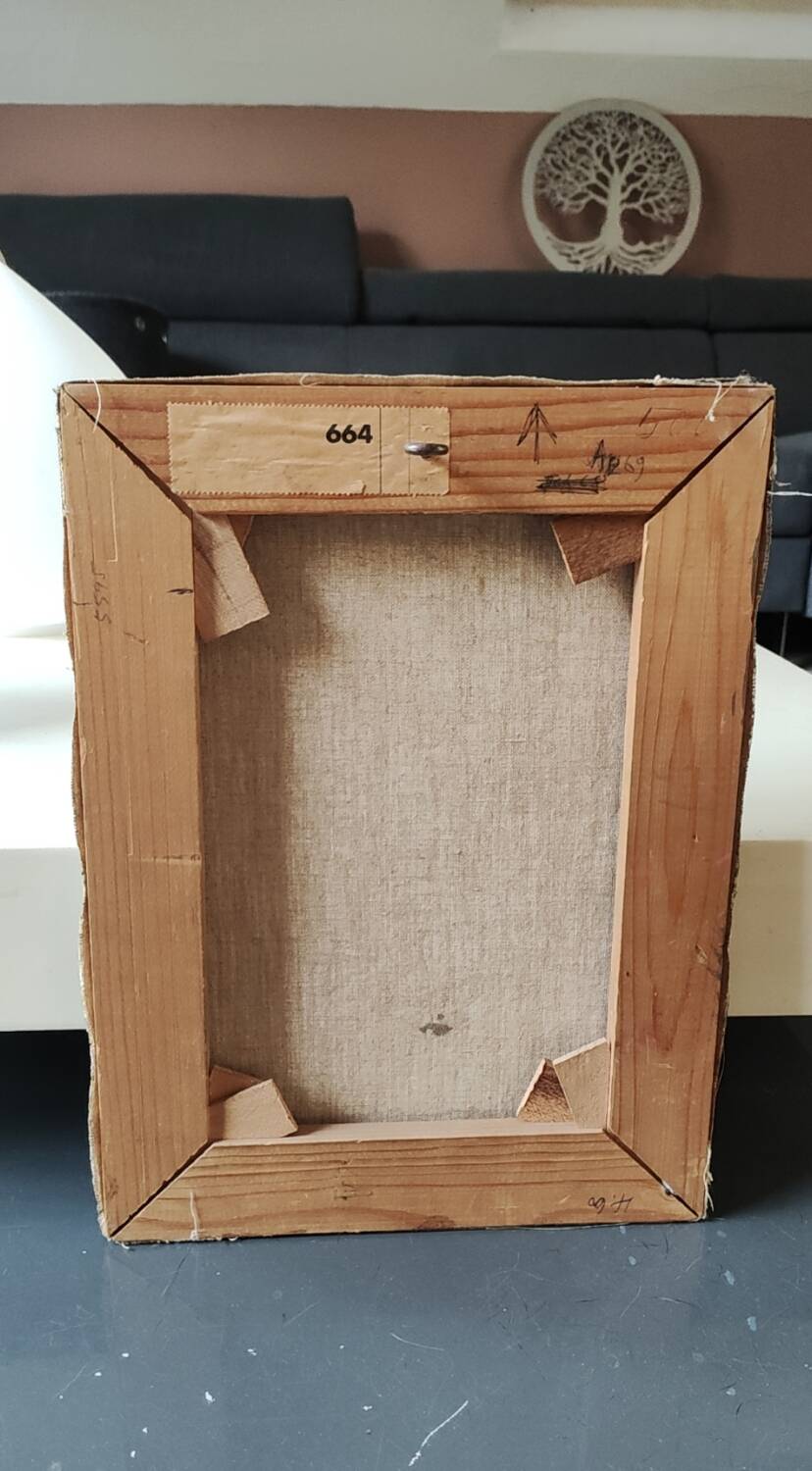 Peinture Art abstrait/Huile sur toile. Style Augustin Ubeda. 32 x 24cm