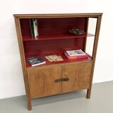 1950s Brazilian modernist library in exotic wood and lacquer.