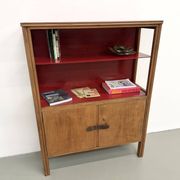 1950s Brazilian modernist library in exotic wood and lacquer.