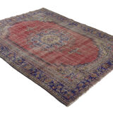 Anatolian handmade vintage rug 273 cm x 212 cm