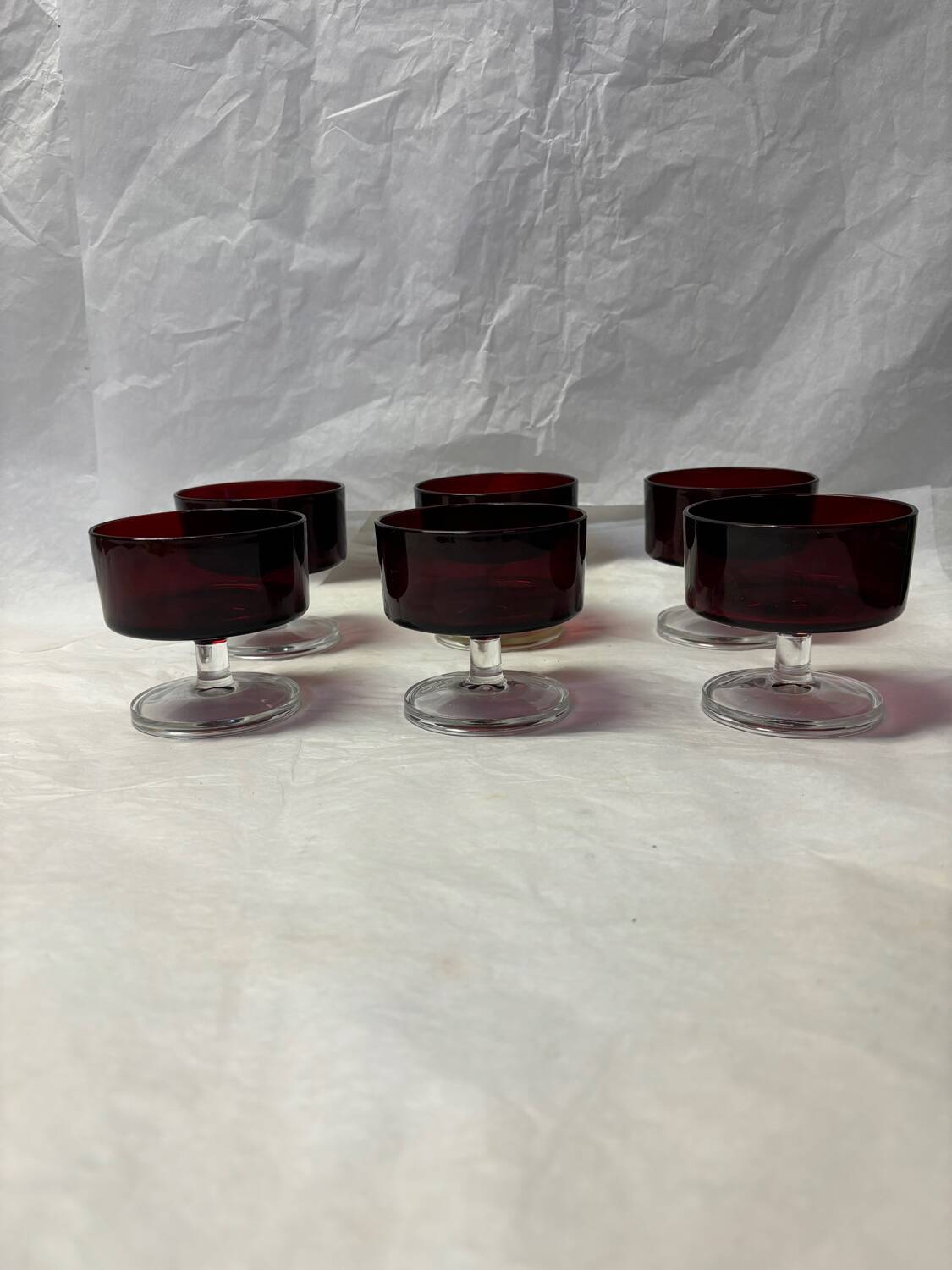 Ensemble de 6 coupes à champagne vintage