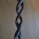 Twisted wooden spoon carved hands vintage folk art