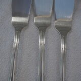Fish service and its 6 silver-plated cutlery, crossed ribbon model
