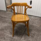 Signed Baumann desk armchair light wood