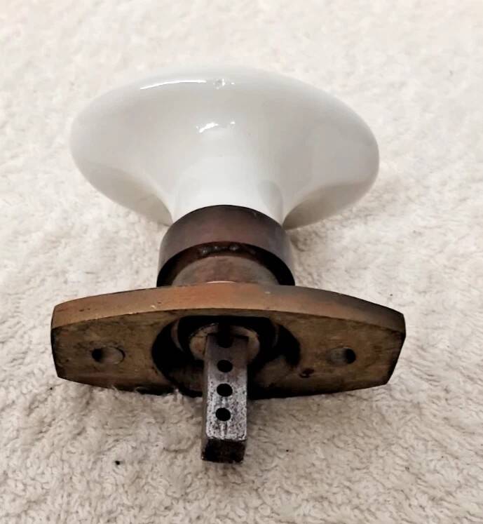 Vintage White Porcelain Door Handle