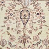 Soft Beige Floral Vintage Rug, One of a Kind Vintage Rug, 277x354 Cm