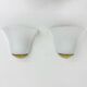 Set of 2 J.T. Kalmar swirl Murano glass wall lamp sconces, 1970s