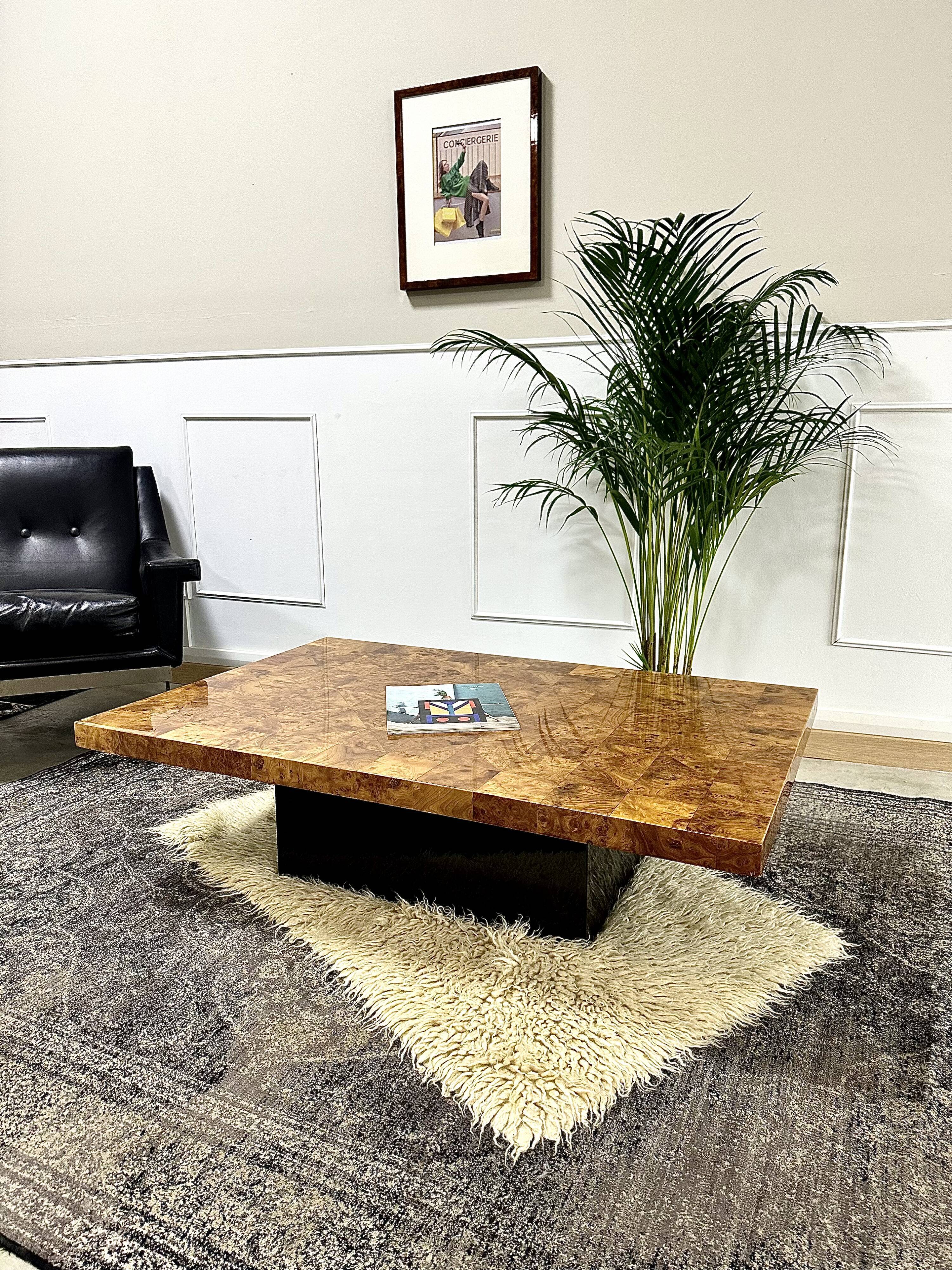 Design coffee table style elm magnifying glass