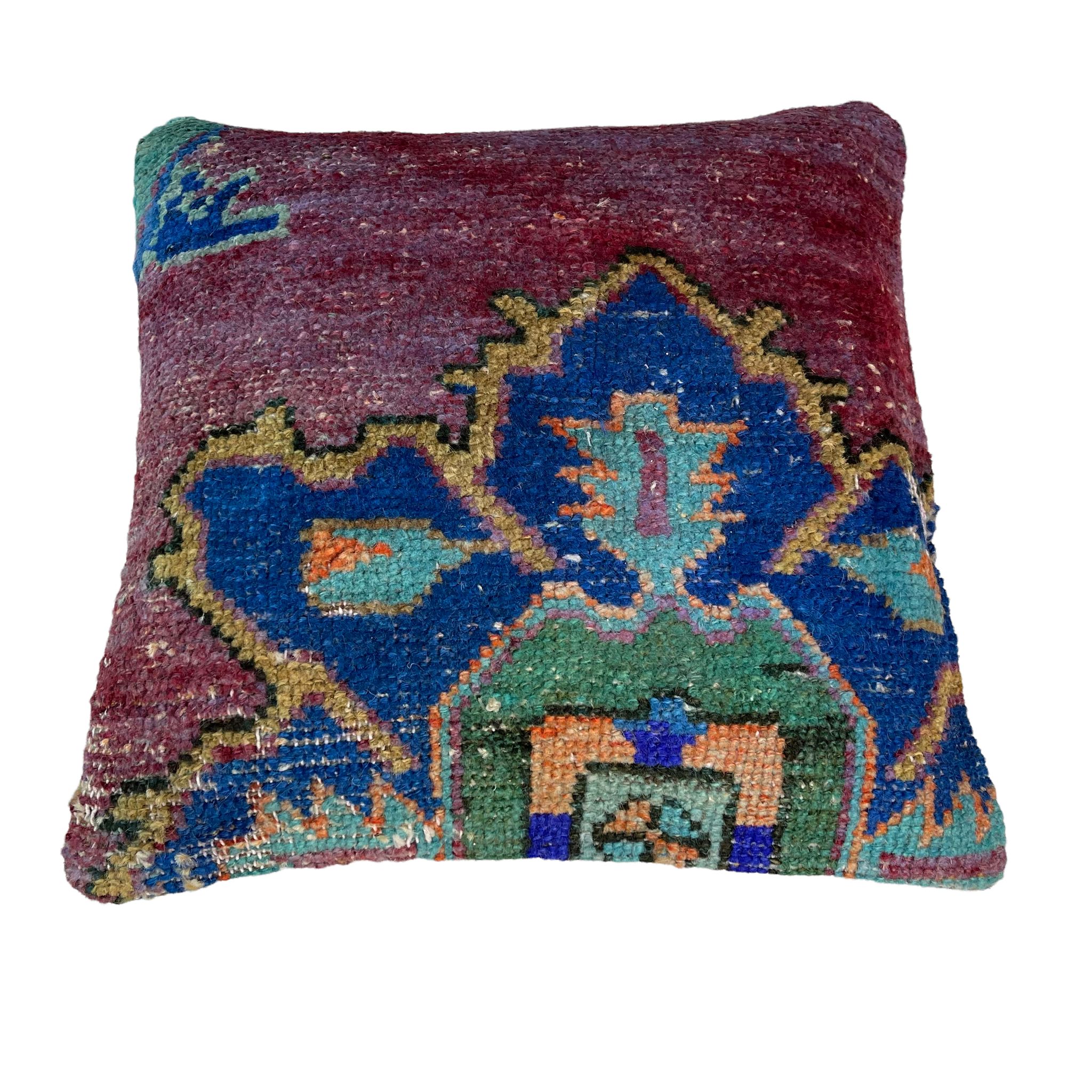 Housse de coussin de tapis turc vintage 45 x 45 cm