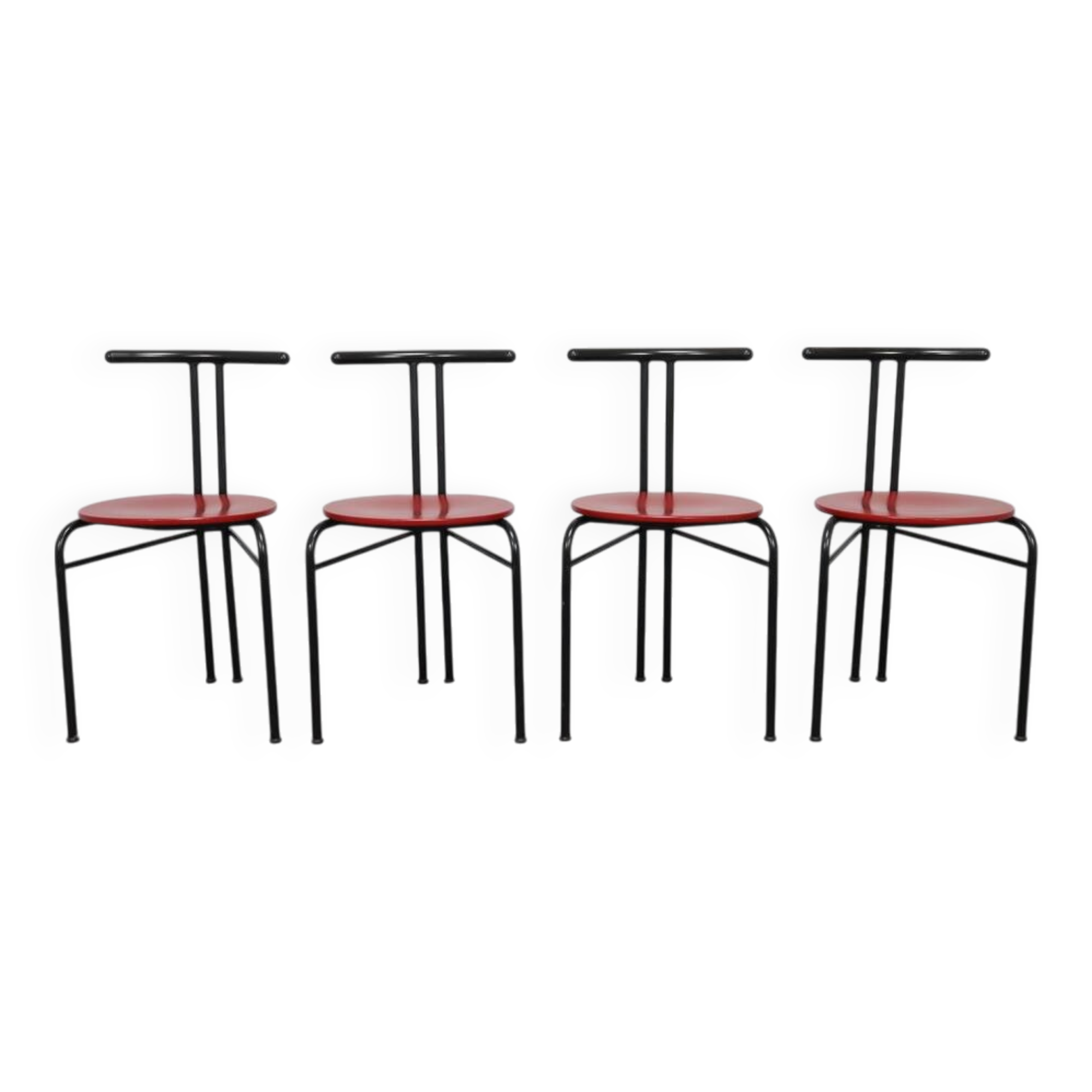 Set of 4 Postmodern Dining Chairs, 1980s