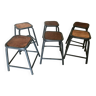 Set of 6 vintage industrial stackable stools