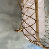 Rattan cradle with mattress