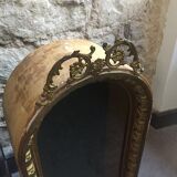 Old wood display and brass ornaments