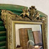 Old Napoleon III mirror decorated with a griffin