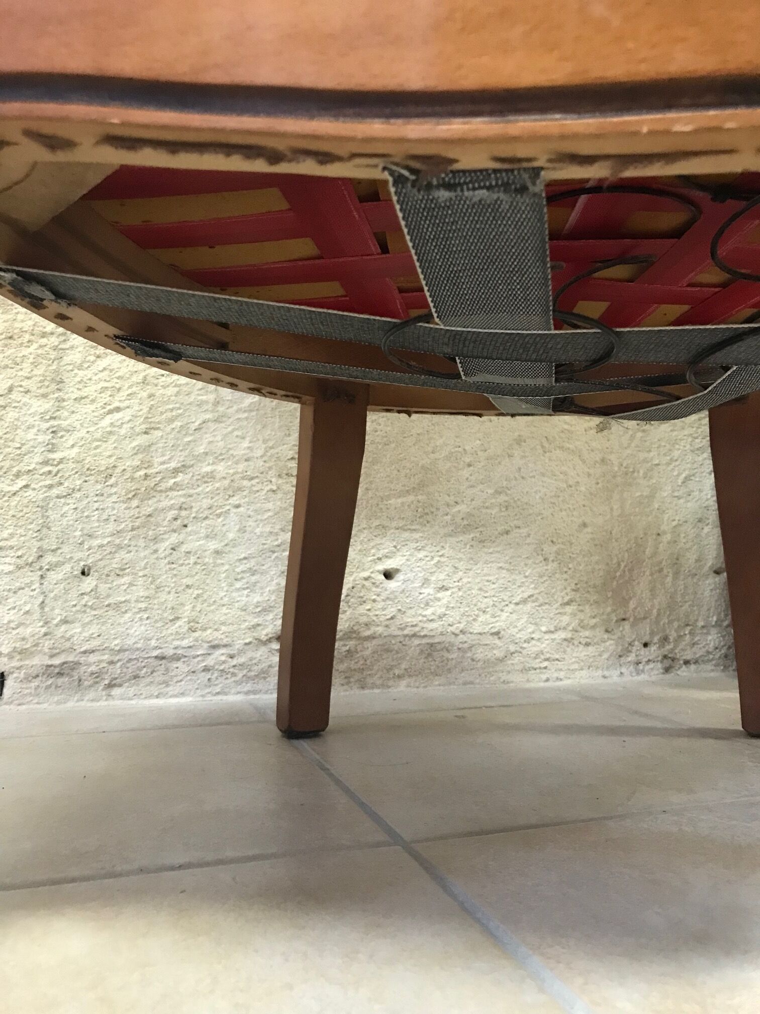 Voltaire armchair seated brown