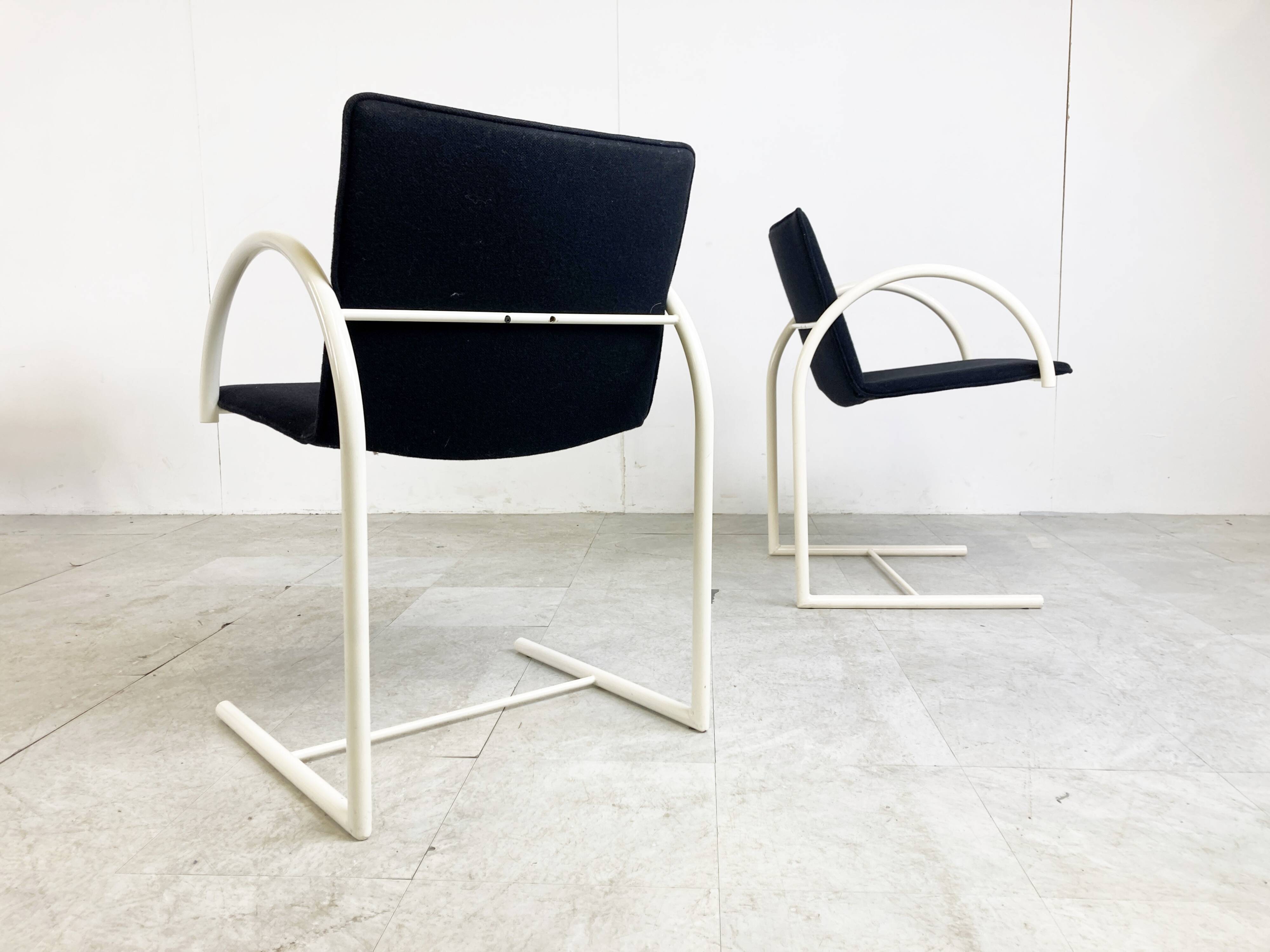 Postmodern cirkel dining chairs by Metaform, 1980s, Set of 6