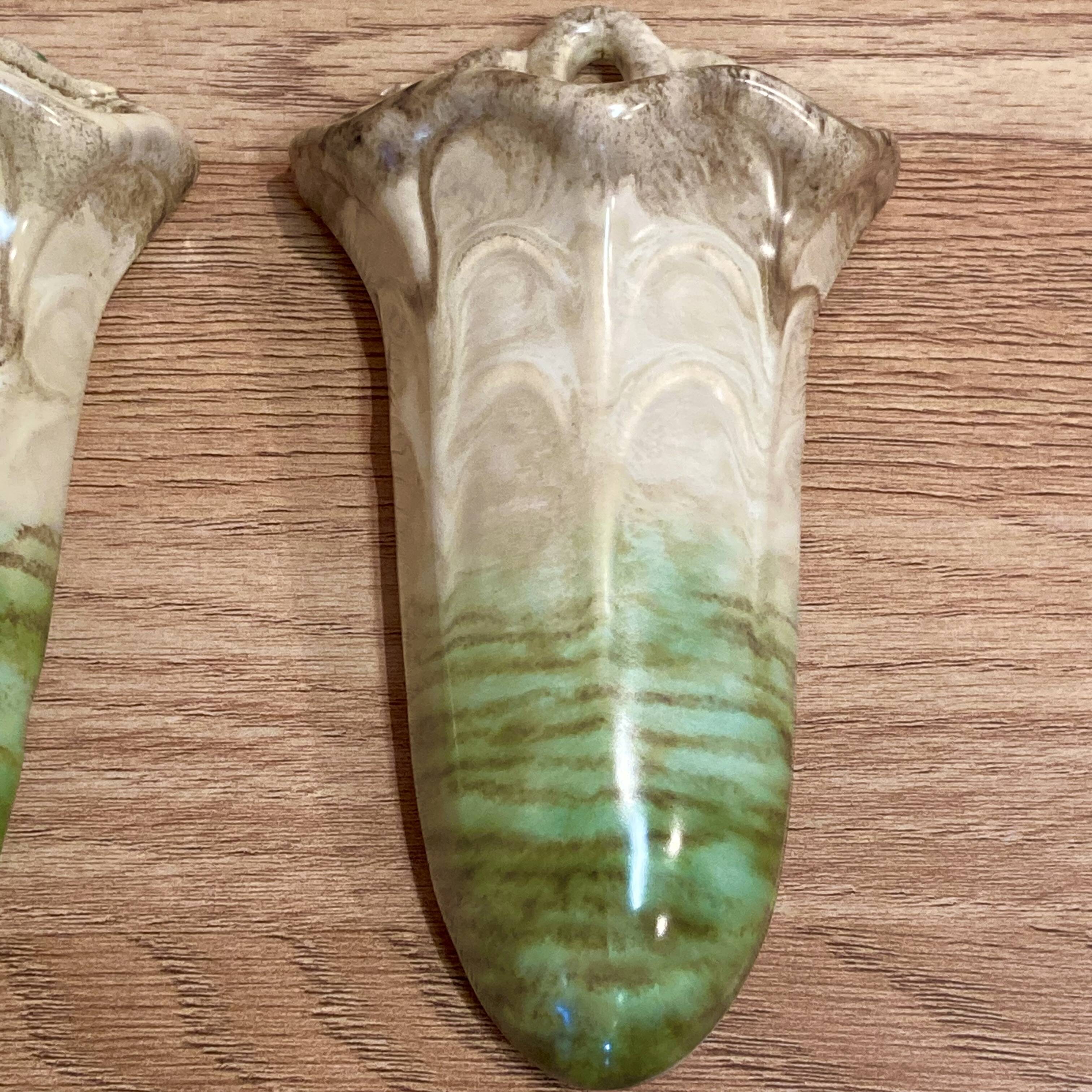 "art deco" vases pair.