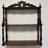Wall or freestanding shelf in mahogany
